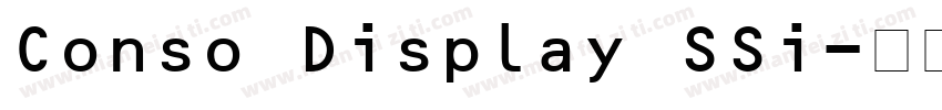 Conso Display SSi字体转换